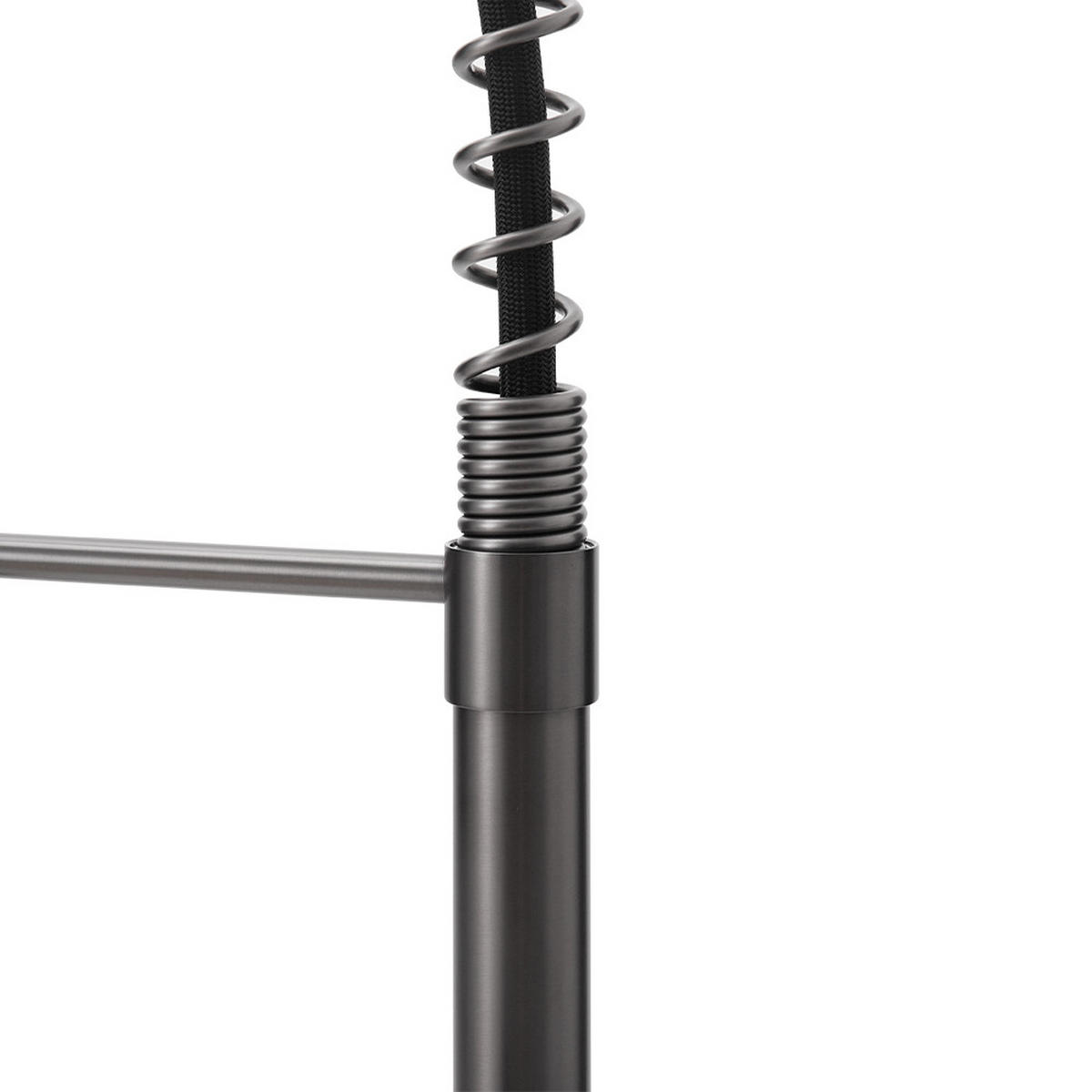 KÜCHENARMATUR Ausziehbar Federbrause Einhandgriff Grau - Grau, Metall (24/53/5.5cm) - Livingandhome