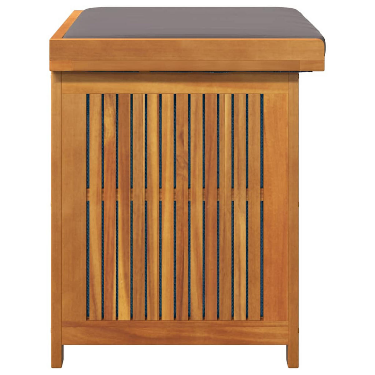 OUTDOOR-KISSENBOX 60/50/61 Cm Massivholz Akazie - Dunkelgrau, Holz (50/61/60cm) - vidaXL