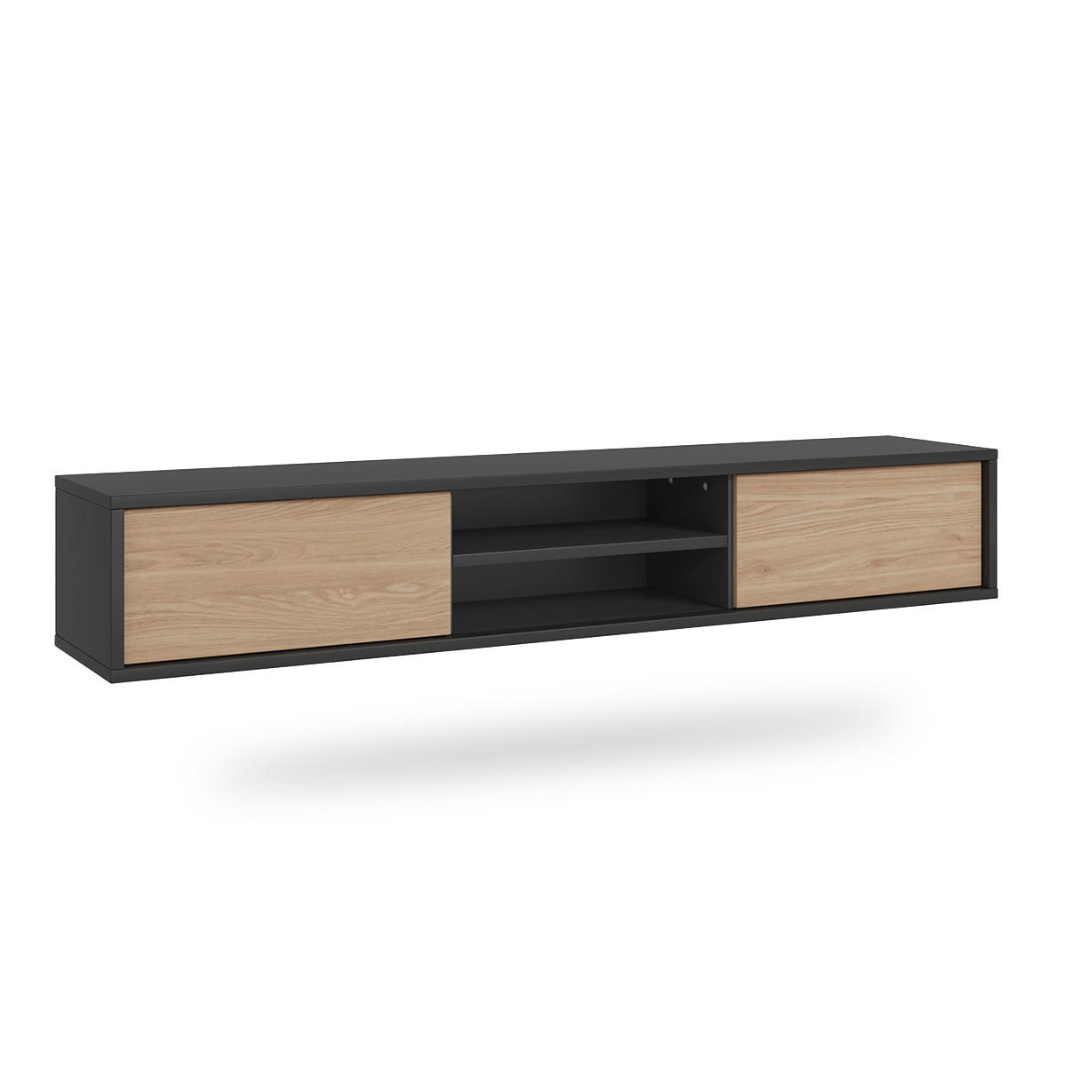 TV-MÖBEL Idra Holz und Grau - Grau, Holzwerkstoff (180/32/36cm) - Petits-meubles
