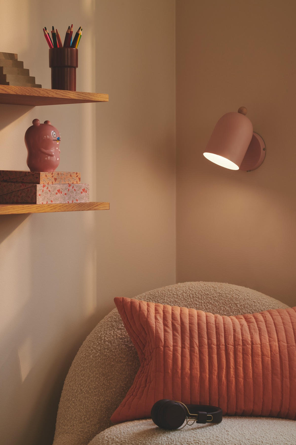 WANDLEUCHTE Gaston - Rosa - 19.5/19.5/19.5 cm - Pink, Metall (19.5/19.5/19.5cm) - Nordlux