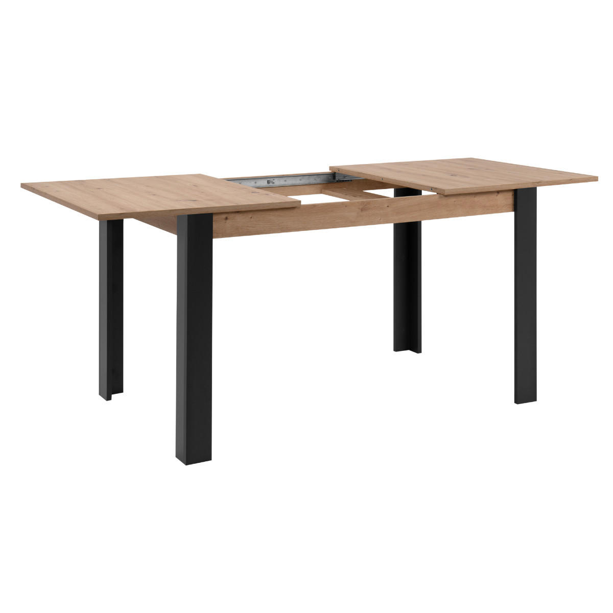 ESSTISCH AUSZIEHBAR artisan-eiche schwarz 75/100/80 cm - Apfelbaumfarben, Holzwerkstoff (100/80/75cm) - Calicosy