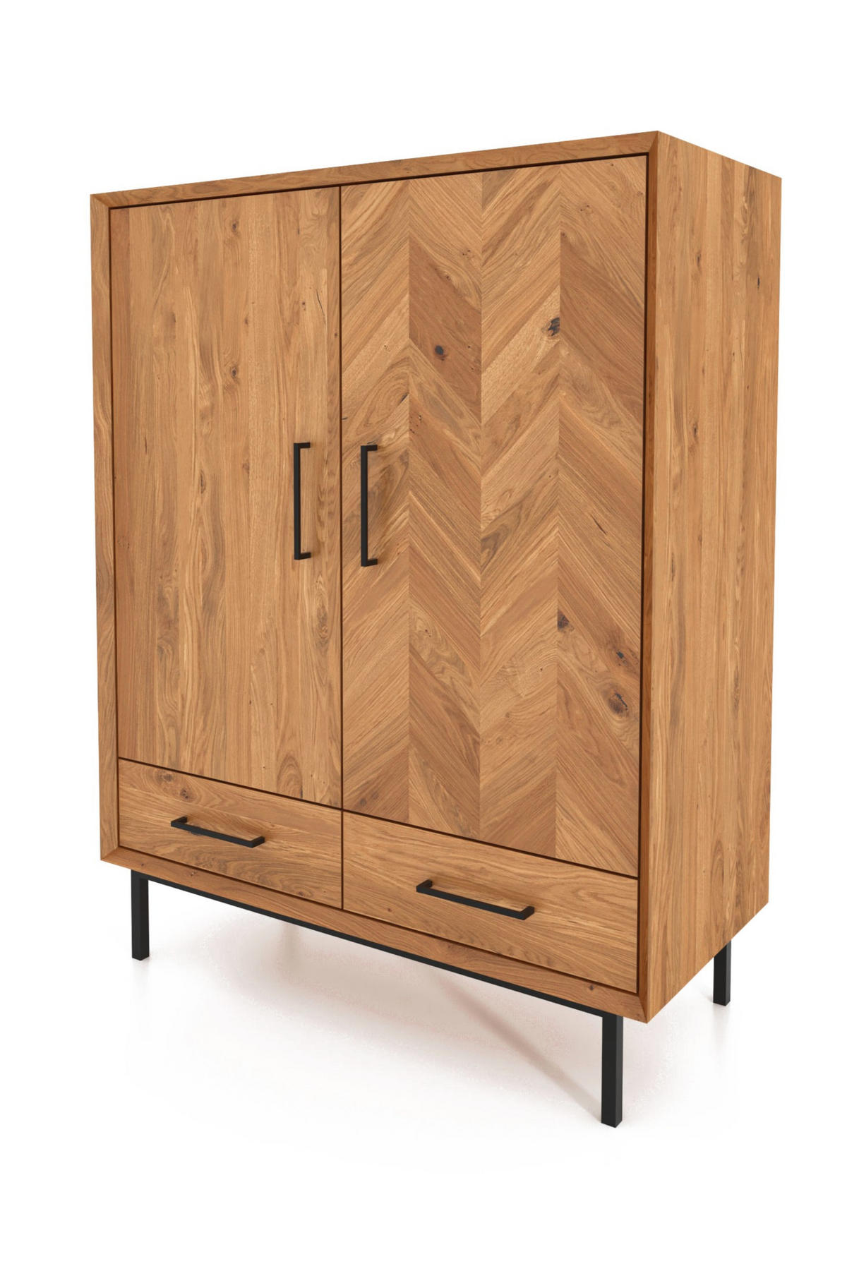 KOMMODE HOCH LEON Wildeiche - Wildeiche, Holz (97/125/45cm) - byoak