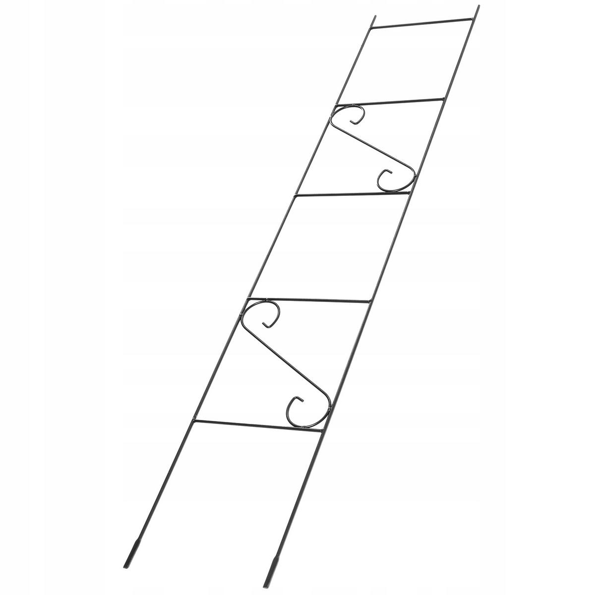 BLUMENGITTER, 26 x 211 cm, Schwarz - Schwarz, Metall (26/211cm) - KADAX