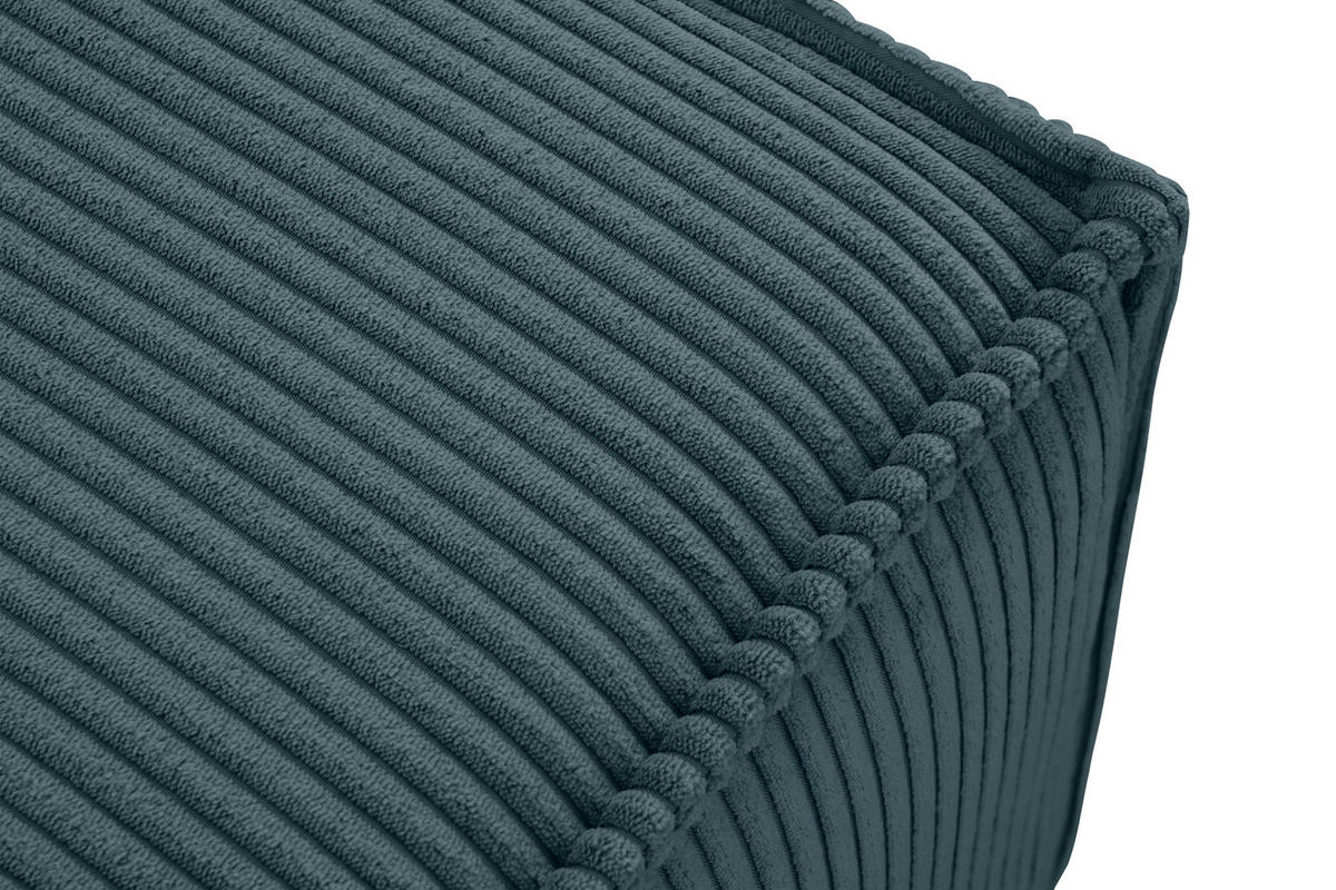 SITZPOUF NAPI gefederte Sitzfläche, blau - Blau/Schwarz, Textil (83/45/83cm) - KONSIMO®