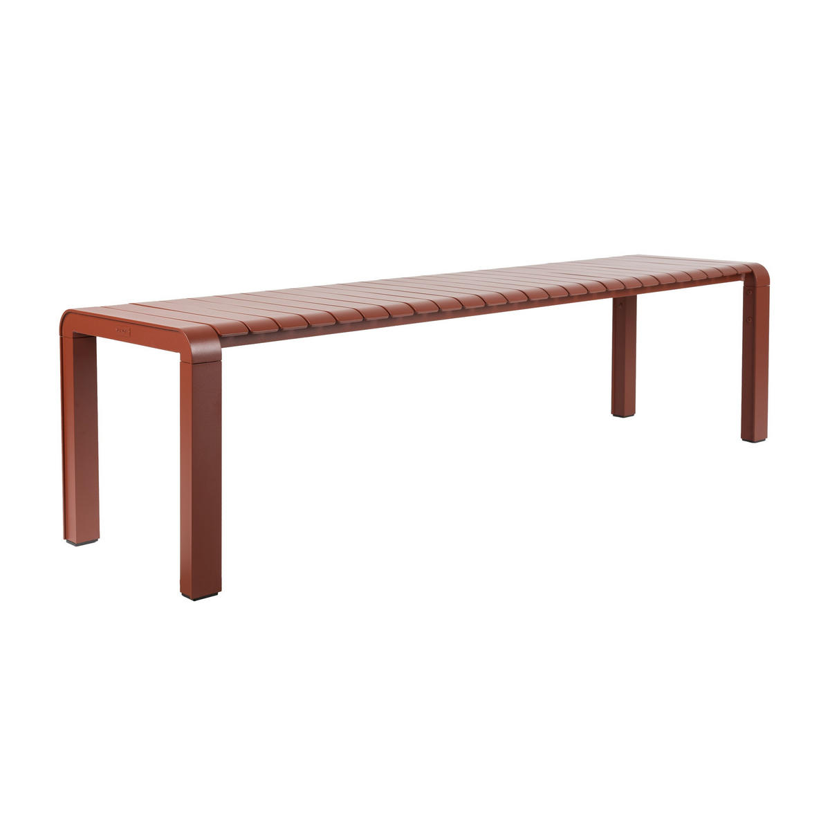 GARTENTISCHBANK Vondel Rot - Rot, Metall (175/45/45cm) - Zuiver