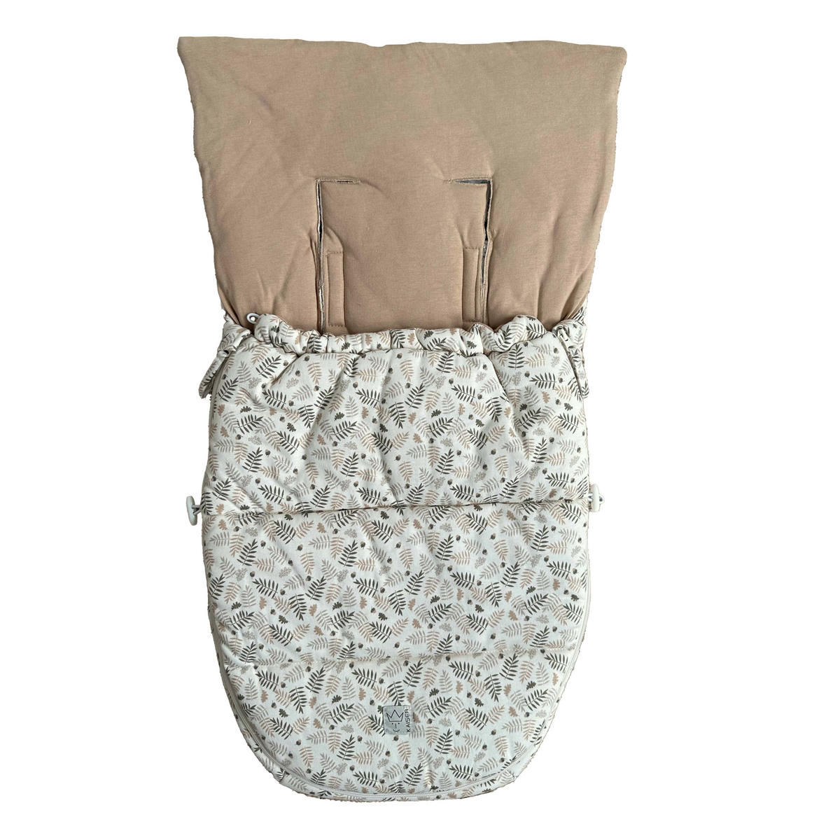 BABYSCHALENFUSSSACK Small Jersey Hooded, forrest cream - Nussbaumfarben, Textil (40/9/80cm) - Kaiserbaby