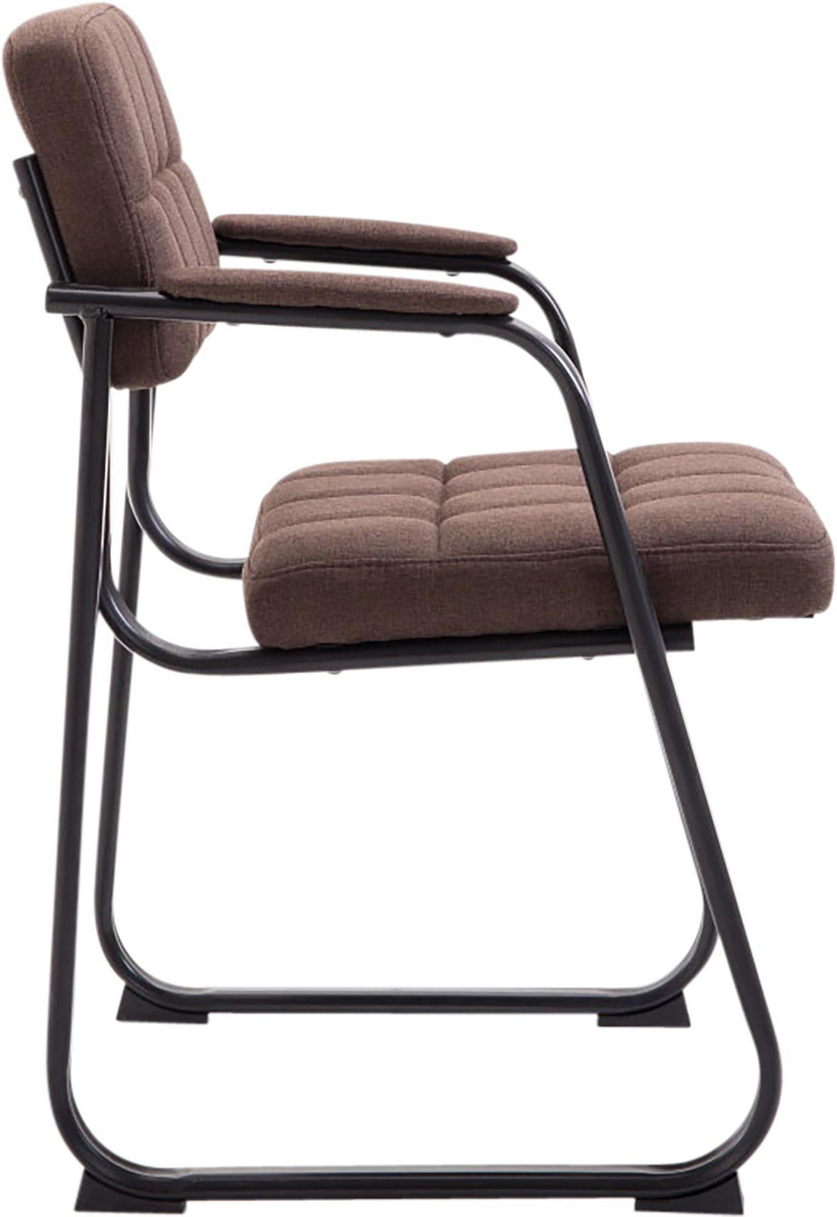 ARMLEHNENSTUHL Stoff braun - Braun, Textil/Metall (59/84/58cm) - CLP