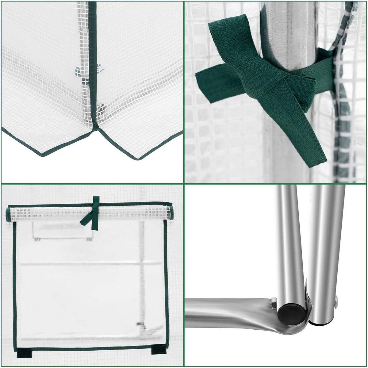 GEWÄCHSHAUS Winterfest, 300x300x200 cm, Weiß - Weiß, Textil/Metall (300/200/300cm) - Woltu