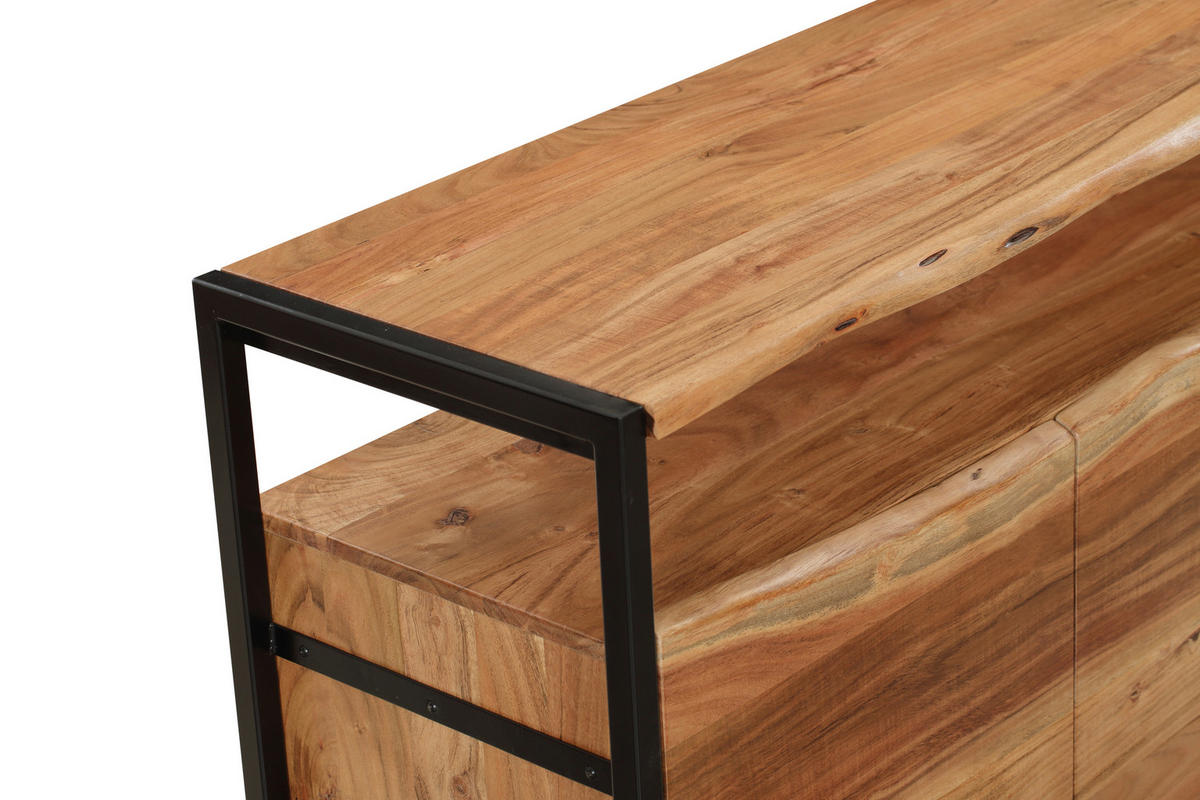 SIDEBOARD Bjorn Akazie Natur 87x42x145cm - Hellbraun, Holz (42/87/145cm) - DELUKE