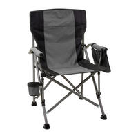 CAMPINGSTUHL aus 600D Oxford-Gewebe + Stahlrohr in Grau Praktische Aufbewahrungstasche Angenehme Atmungsaktivität 54 cm B × 53 cm T × 92 cm H - Grau, Kunststoff (54/92/53cm) - Livingandhome