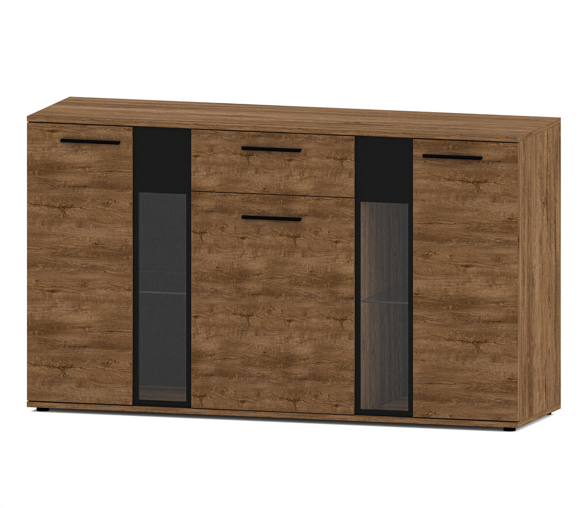 SIDEBOARD Formilo Lefkas Eiche 140,4/80/40,2 cm – Kommode mit Schublade - Braun, Holzwerkstoff/Kunststoff (140/80/40cm) - AX Living