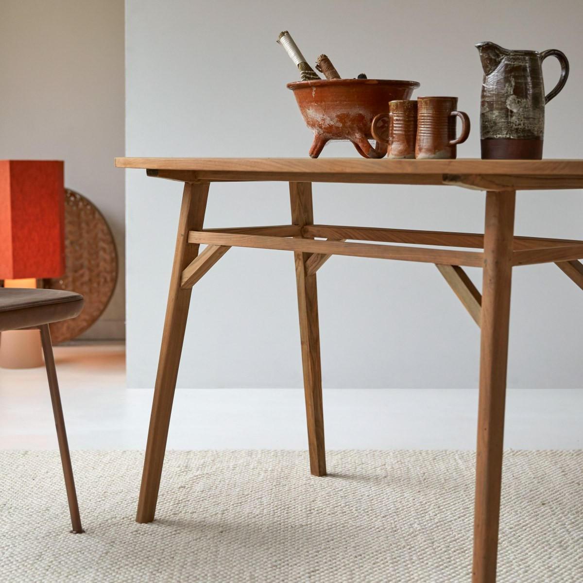 TISCH Elena Natur aus Teak - Naturfarben, Holz (80/140/78cm) - Tikamoon