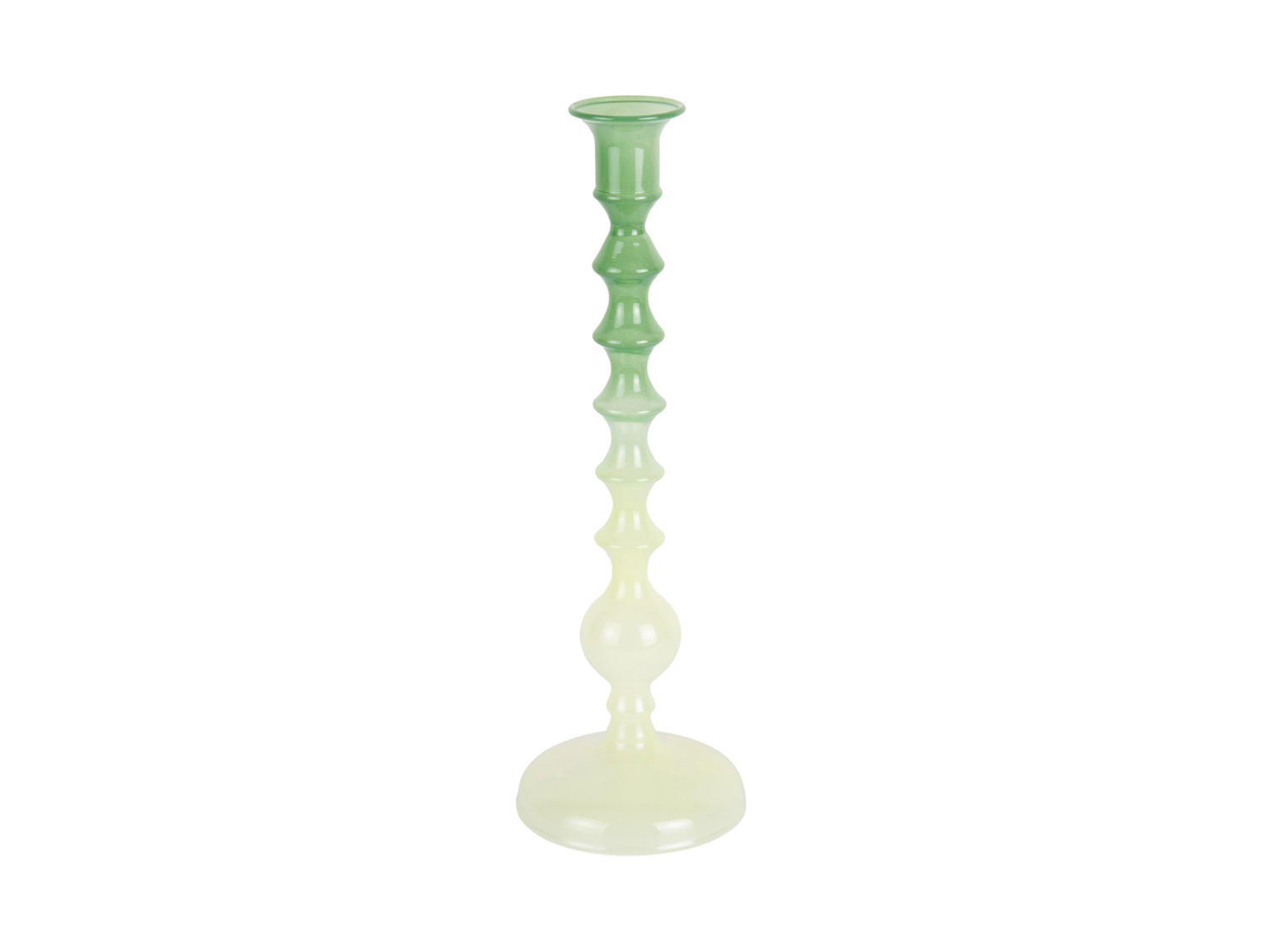 KERZENHALTER Grato Mecer Grün 9/9/28 cm - Grün, Glas (9/28/9cm) - Present Time