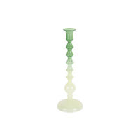KERZENHALTER Grato Mecer Grün 9/9/28 cm - Grün, Glas (9/28/9cm) - Present Time