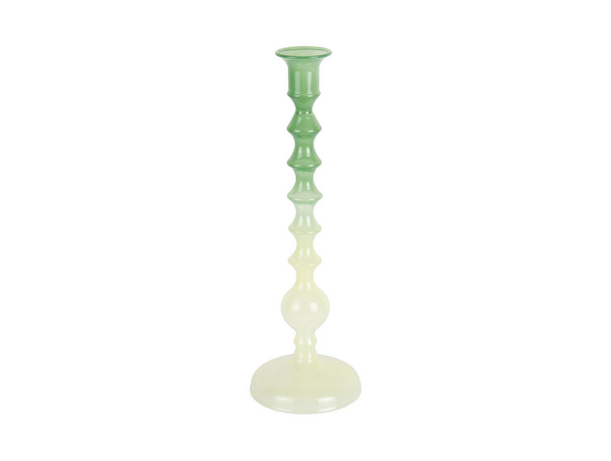 KERZENHALTER Grato Mecer Grün 9/9/28 cm - Grün, Glas (9/28/9cm) - Present Time
