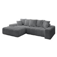 ECKSOFA Ottomane Links ENSI-L - 267x164x88 cm Dunkelgrau - Dunkelgrau, Holzwerkstoff/Kunststoff (267/164cm) - ALTDECOR