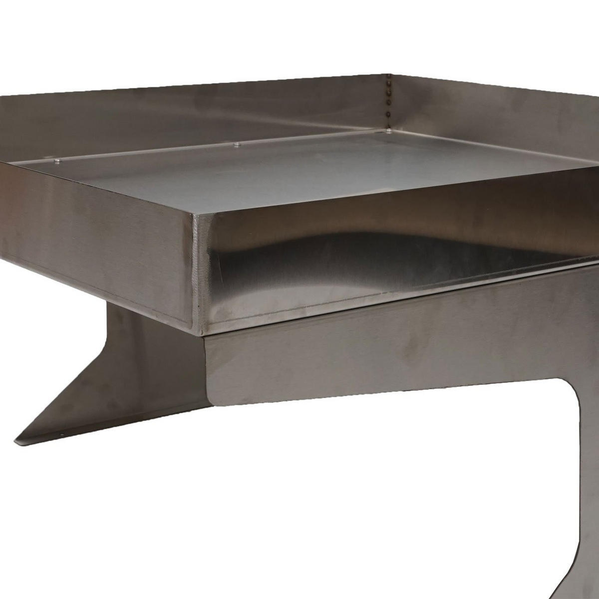 MÄHROBOTER-GARAGE mit Pflanzkasten 37x60x70cm Metall Edelstahl - Silberfarben, Metall (60/37/70cm) - PROREGAL