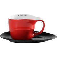 JUMBOTASSE 2 tlg. schwarz & rot - Rot, Keramik (0.4L) - Luigi Colani Porzellan