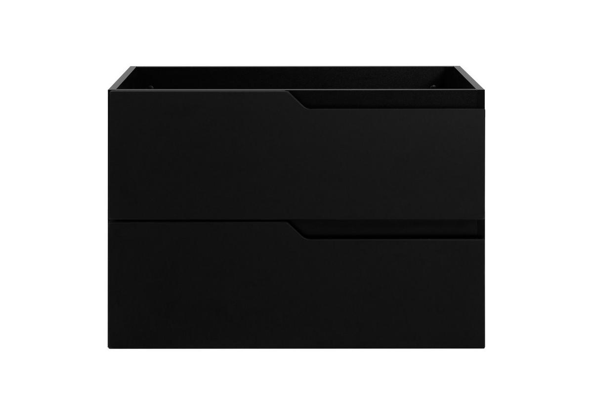 BADEZIMMERSCHRANK: Schwarz, 180 (2 x 80 + 20) x 46 x 58 cm - Schwarz, Holzwerkstoff (180/58/46cm) - 3XE LIVING