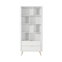 BÜCHERREGAL LANTANA 88,2x38x193,8 cm, Regal Weiß - Weiß, Holzwerkstoff (88.2/193.8/38cm) - MASSENO