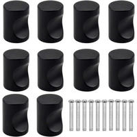 SCHRANKKNOPF Schwarz 10er-Set - Schwarz, Metall (0.18/2.5/0.18cm)