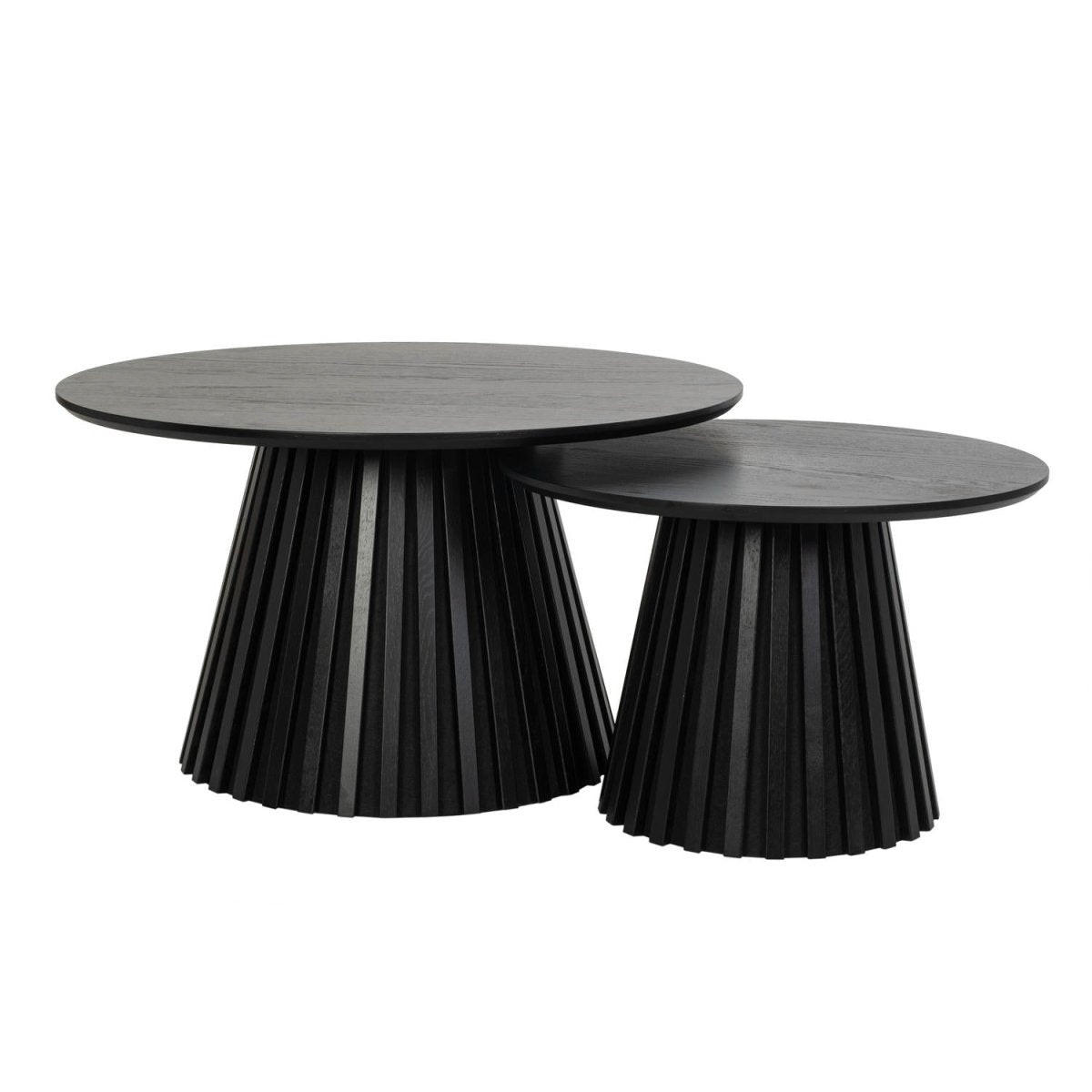 COUCHTISCHE 2er Set Schwarz - Schwarz, Holzwerkstoff (80/80/45cm) - Furnhouse