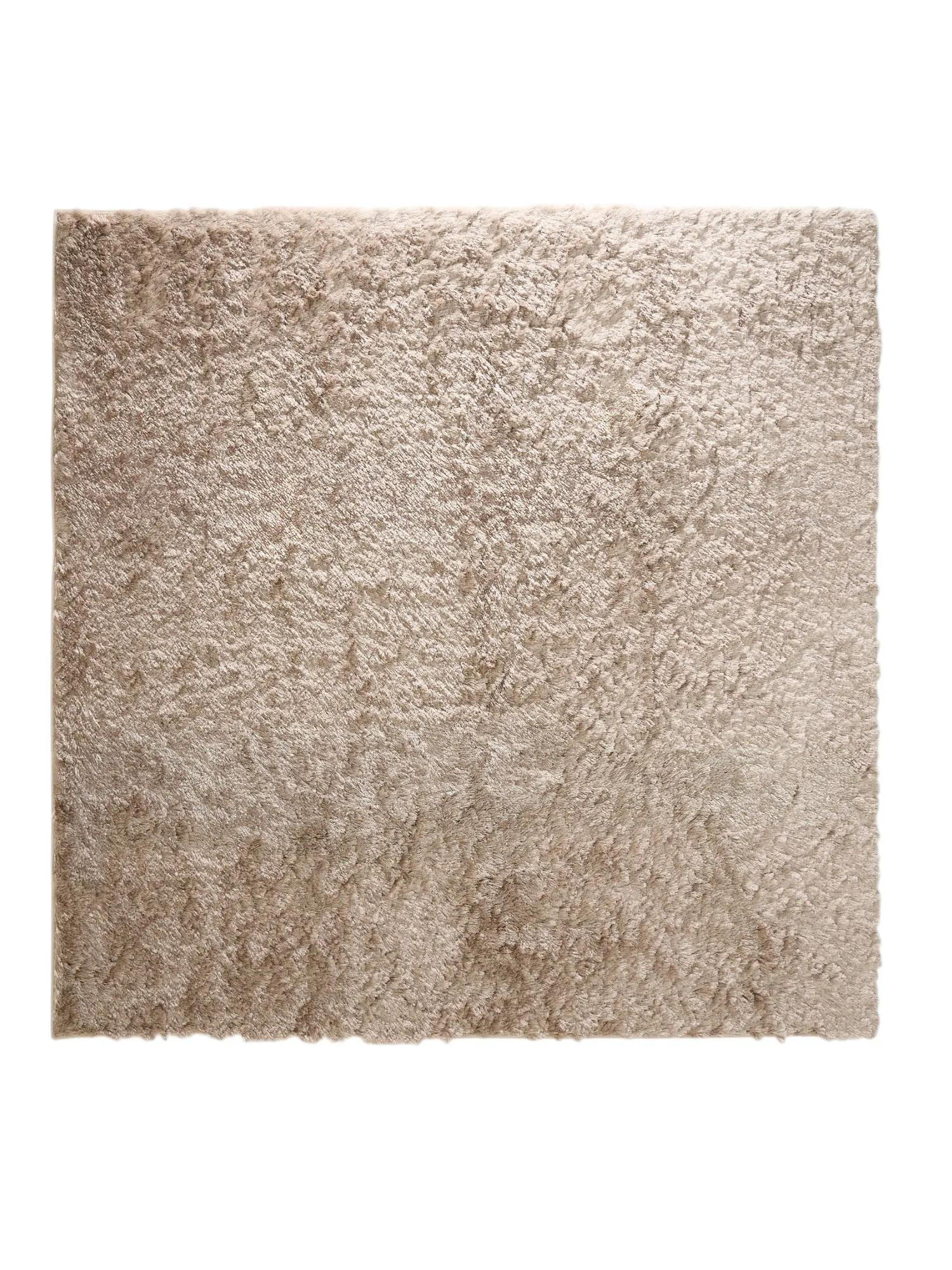 benuta Hochflorteppich Beige 200x200 cm