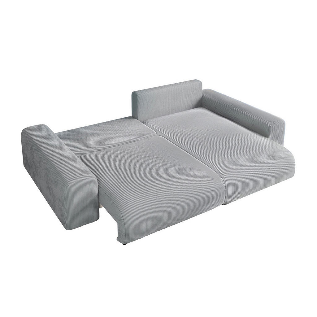 Thumbnail - luma-home Ecksofa, Hellgrau, Textil, 3-Sitzer, Füllung: Polyurethan (Pur), Eckteil, L-Form,L-Form, 255x165 cm, Wohnzimme...
