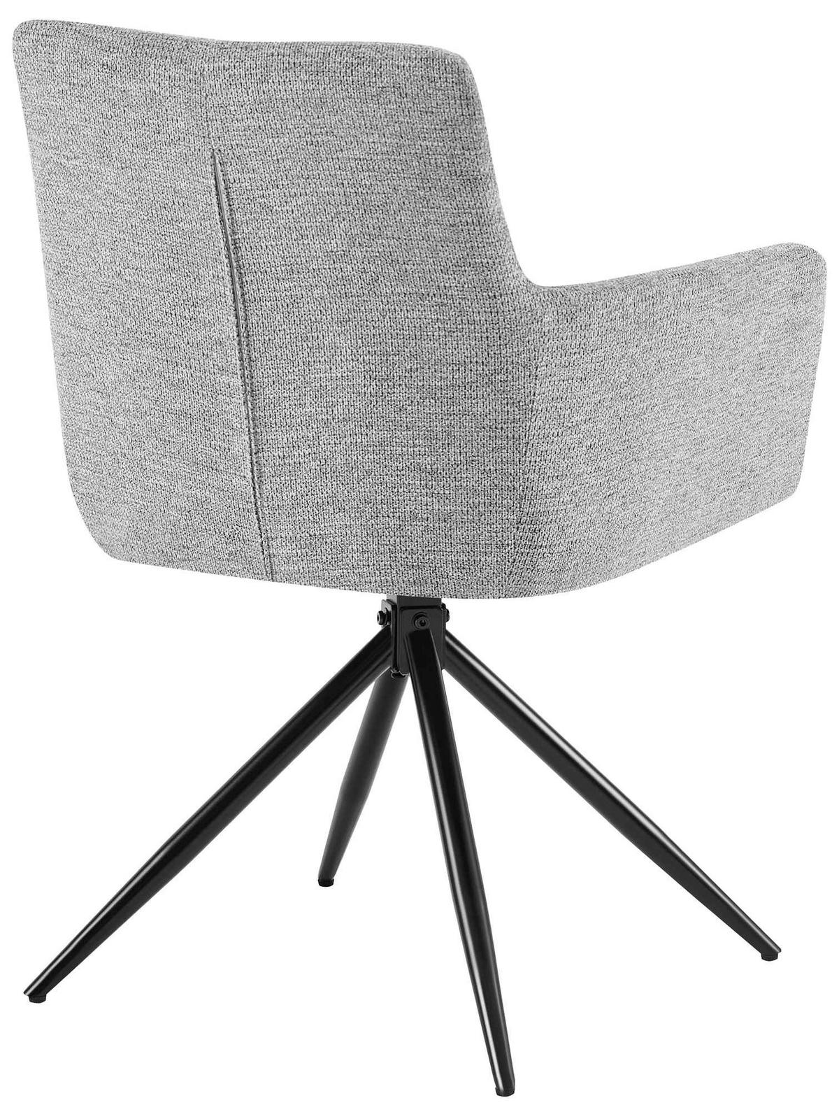 ESSZIMMERSTUHL Debas Stoff Hellgrau Wohnzimmerstuhl - Hellgrau, Textil (59/87/59cm) - DELUKE