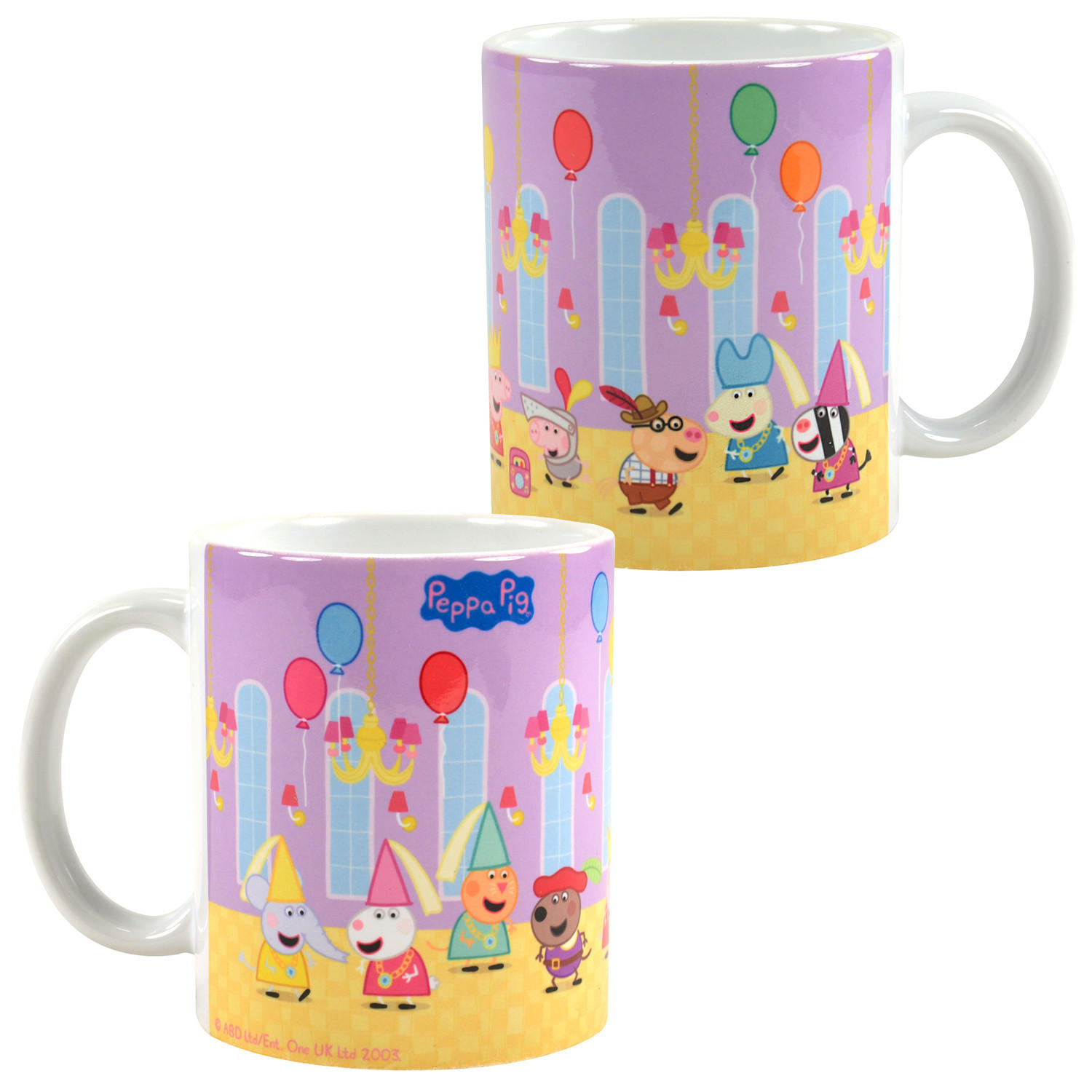BECHER Peppa Wutz Festsaal Lila 320 ml - Lila, Keramik (0.32L) - United Labels