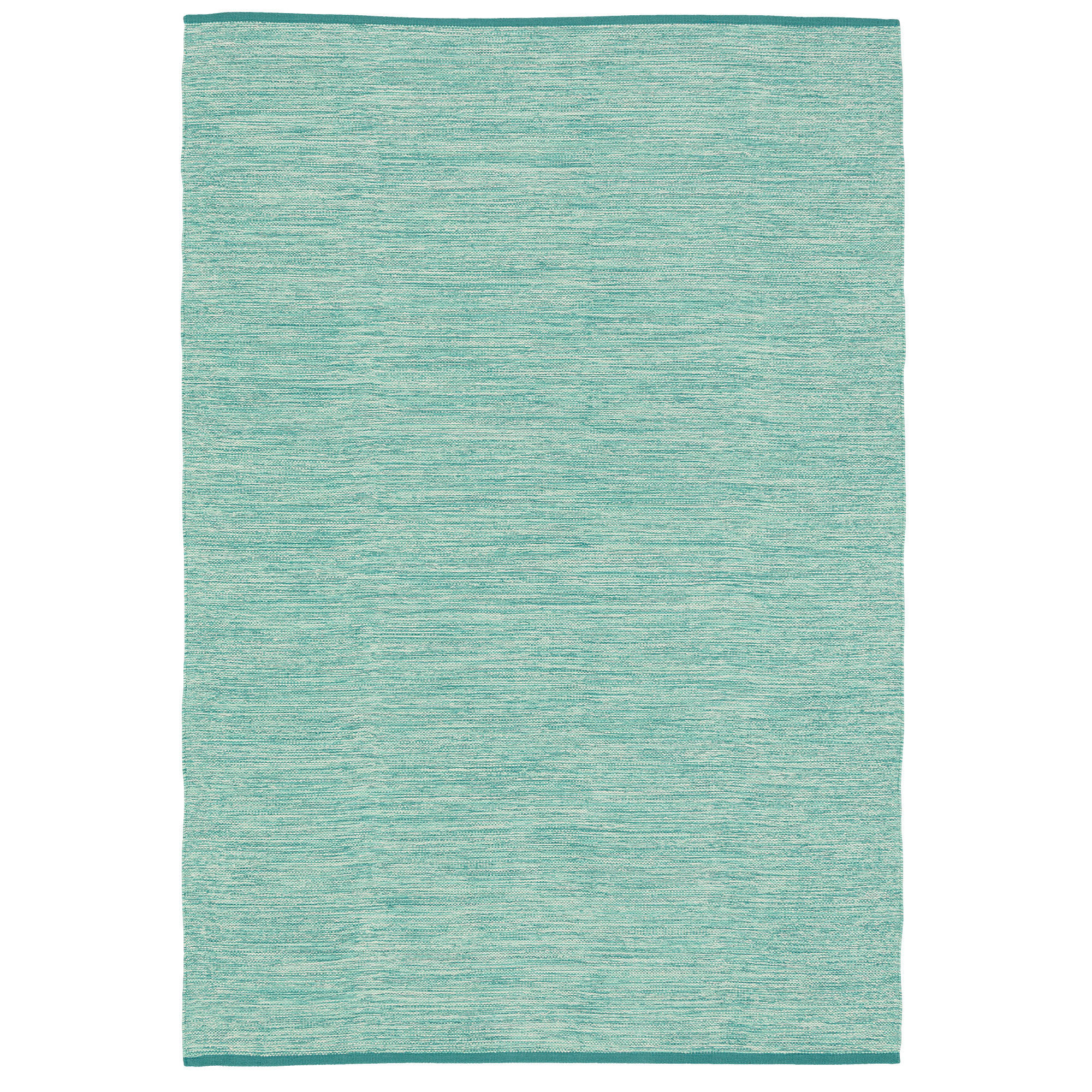 BAUMWOLLE NATUR KELIM TEPPICH EASY MELIERT - Türkis, Textil (200/290cm) - Pergamon