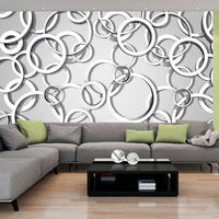 VLIESTAPETE Silber 400/280 cm - Silberfarben/Weiß, Textil (400/1cm) - KUNSTLOFT