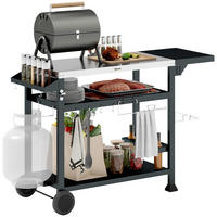 GRILLWAGEN DE-10010 Schwarz - Schwarz, Metall (68/84/125cm) - ComfortXL