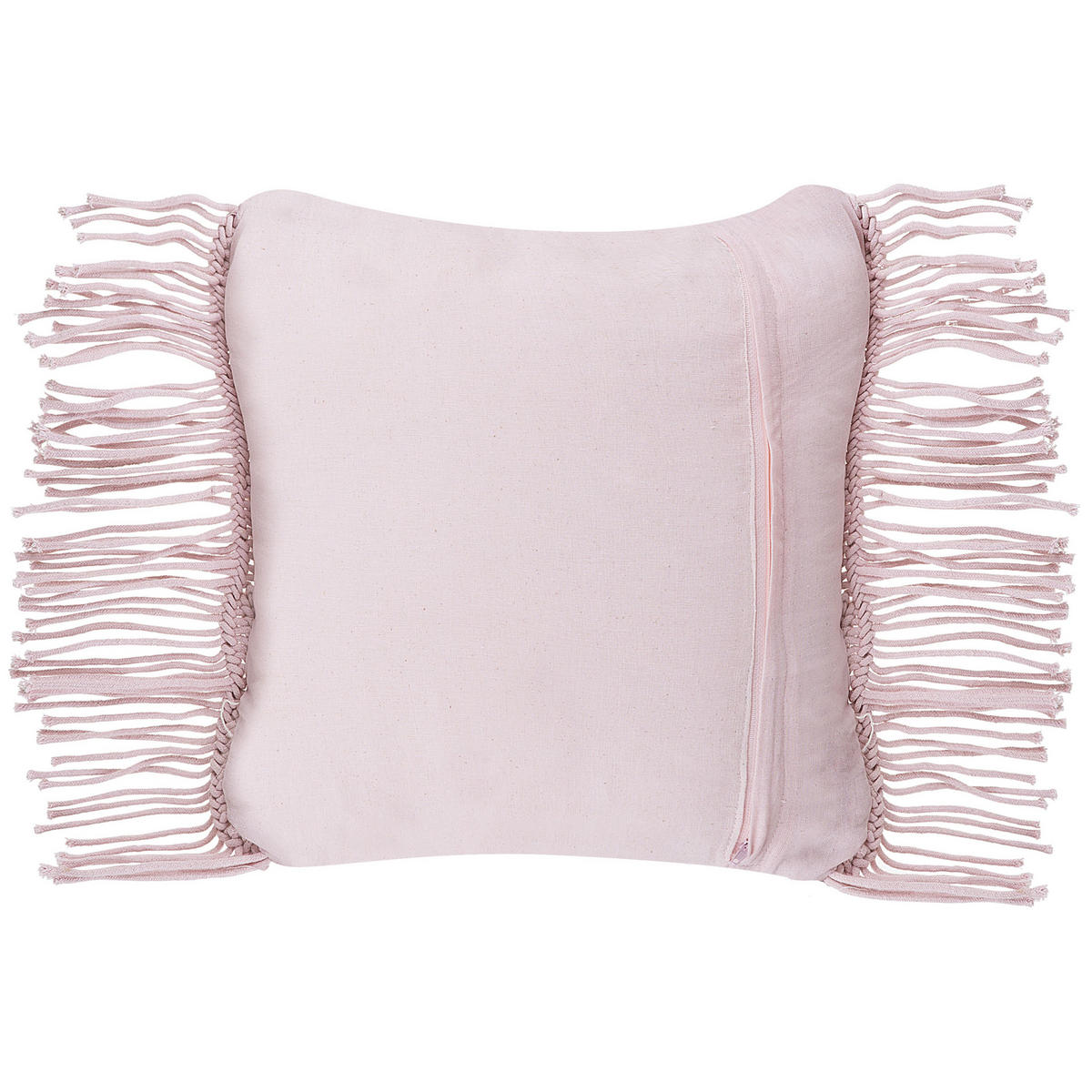 DEKOKISSEN 2er-Set Pastellrosa 40/40 cm Yaniklar - Pink, Naturmaterialen/Textil (40/40cm) - Beliani
