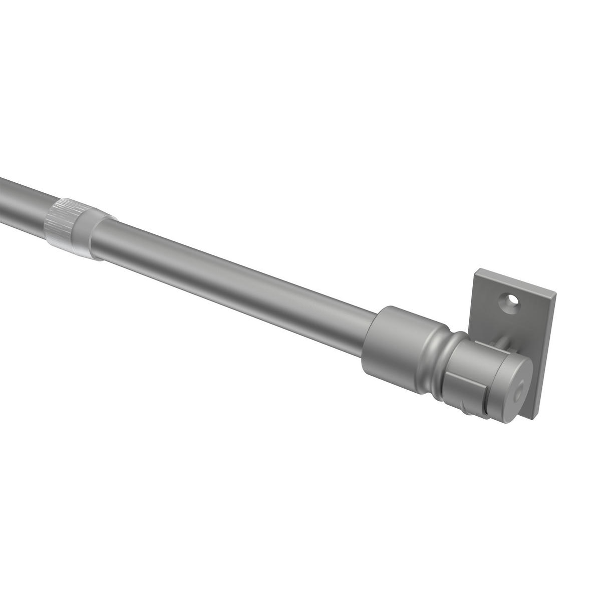 SCHEIBENSTANGE/CAFÉHAUSSTANGE Sora 85-135 cm, 12/10 mm Ø, Silbergrau - Alufarben, Kunststoff/Metall (3.5/3.2/135cm) - INTERDECO