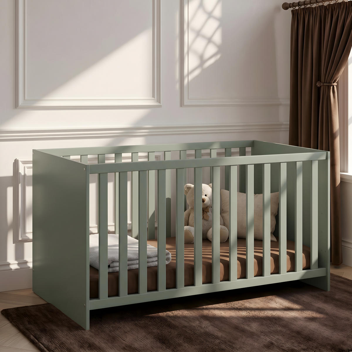 BABYBETT Essentials Schilfgrün - Grün, Holz/Holzwerkstoff (70/140cm) - arthur berndt