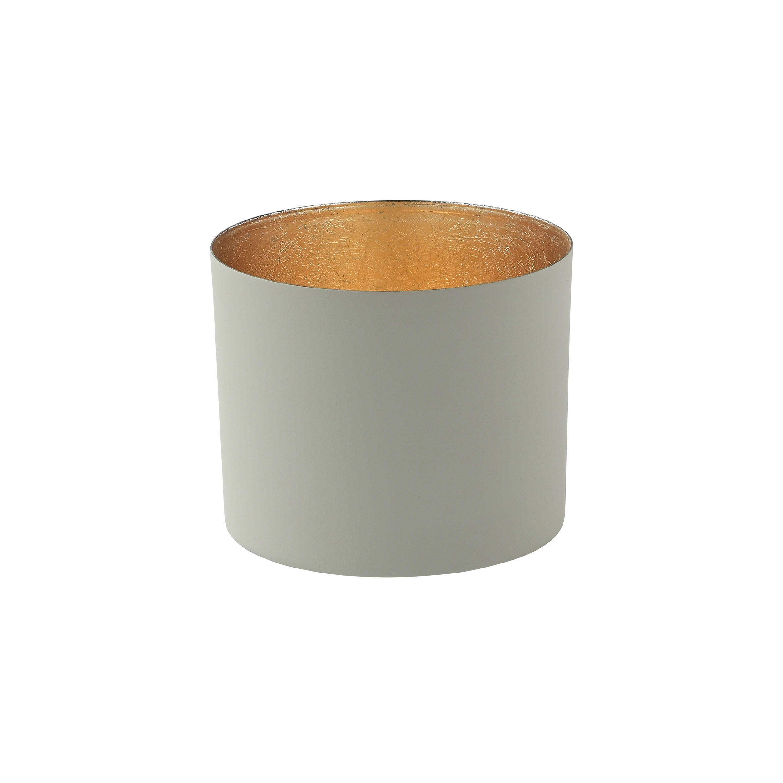 TEELICHTHALTER Chennai L, Eisen, Cool Gray, Gold, 10 cm - Grau, Metall (10cm) - Gift Company