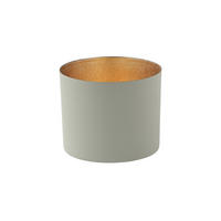 TEELICHTHALTER Chennai L, Eisen, Cool Gray, Gold, 10 cm - Grau, Metall (10cm) - Gift Company