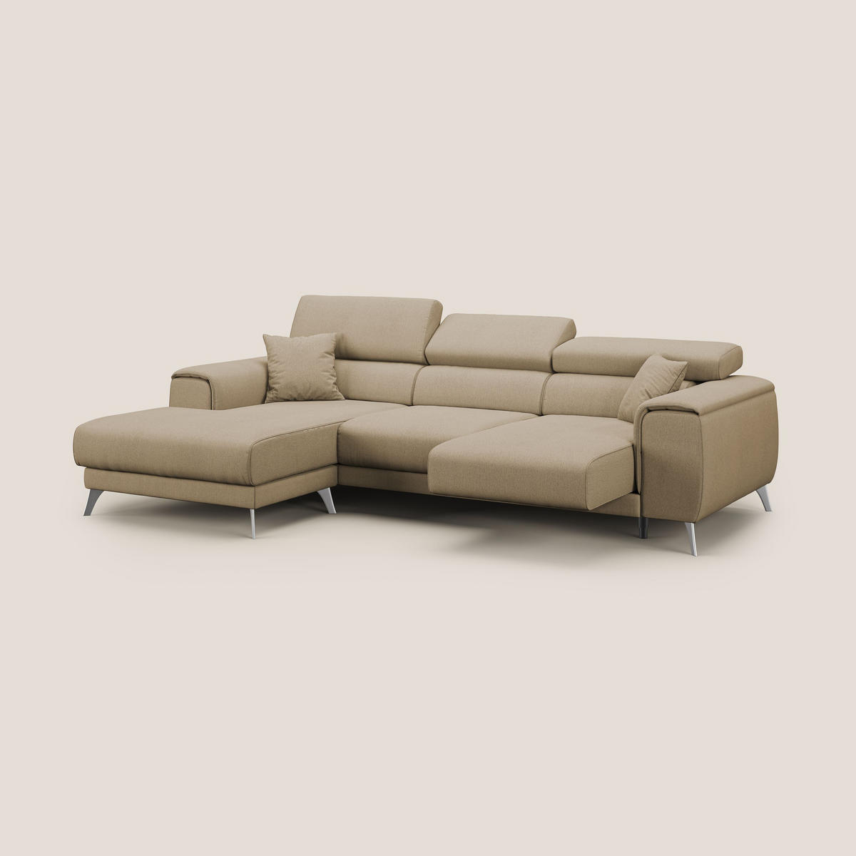 ECKSOFA LINKS Fusion - Beige, Textil (260/102cm) - Divani.store