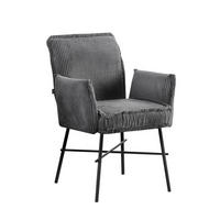 ARMLEHNSTUHL JÜRGEN Anthrazit - Anthrazit, Metall (63/84/63cm) - B&D Home