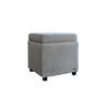 HOCKER IDA Grau Webstoff - Grau, Textil (45/45/45cm) - KAWOLA