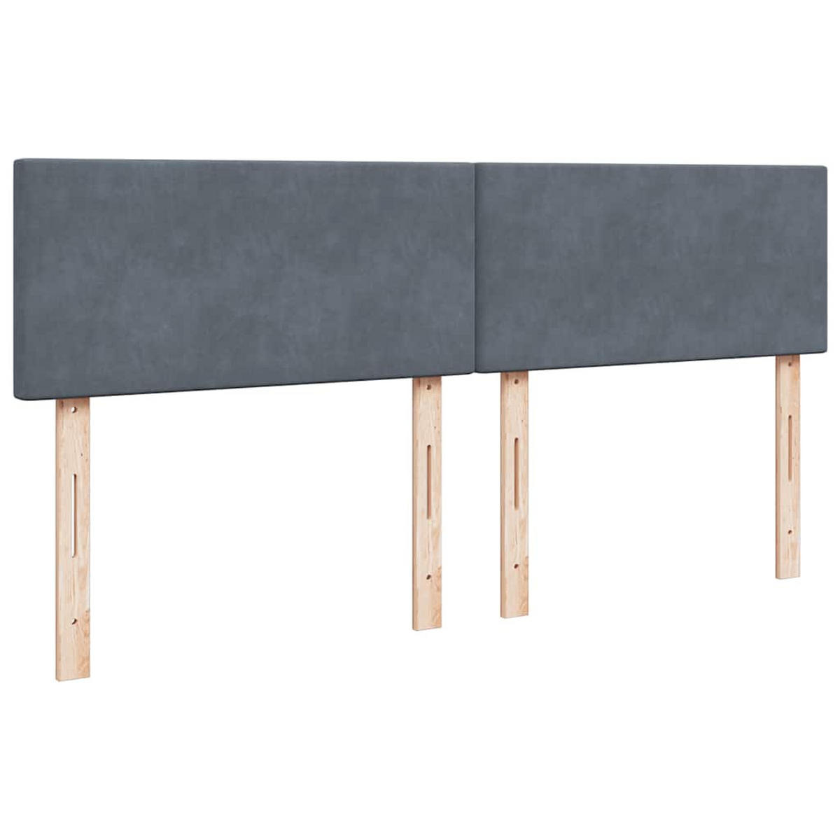 BOXSPRINGBETT 180/200 Cm Grau Samt - Grau, Textil (180/200cm) - vidaXL