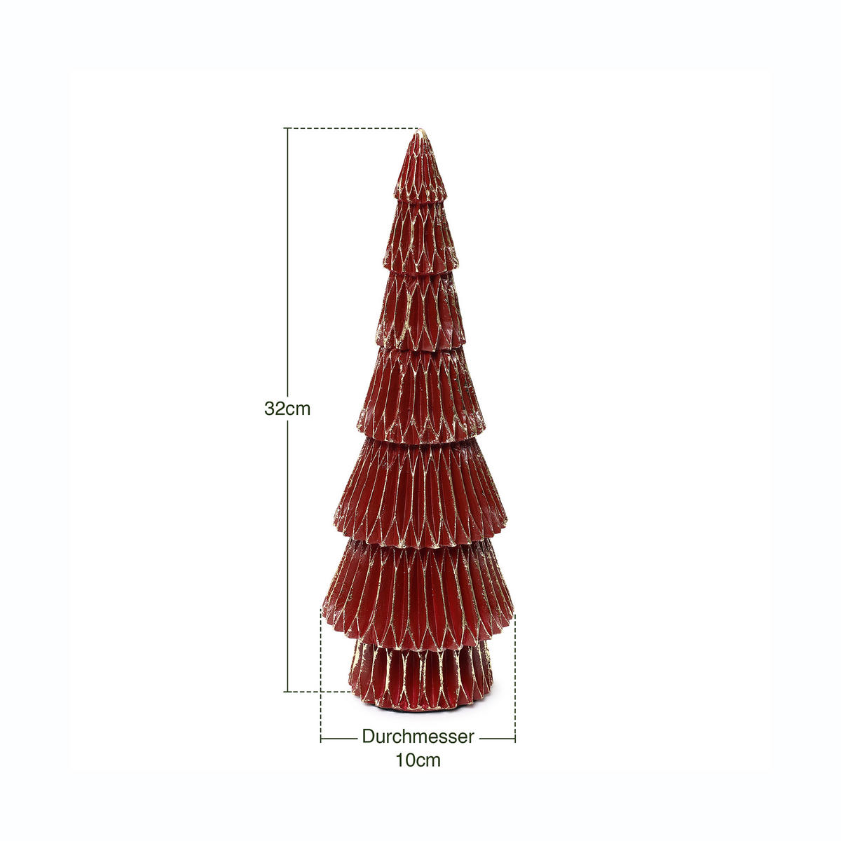 TISCH Weihnachtsbaum HTHD0178 - Rot, Kunststoff (10/32/10cm) - Hometopia