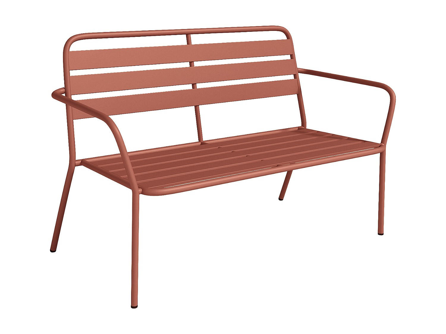 GARTENBANK - Metall - Terracotta - MIRMANDE von MYLIA - Braun, Metall (123/82/58cm) - Vente-Unique
