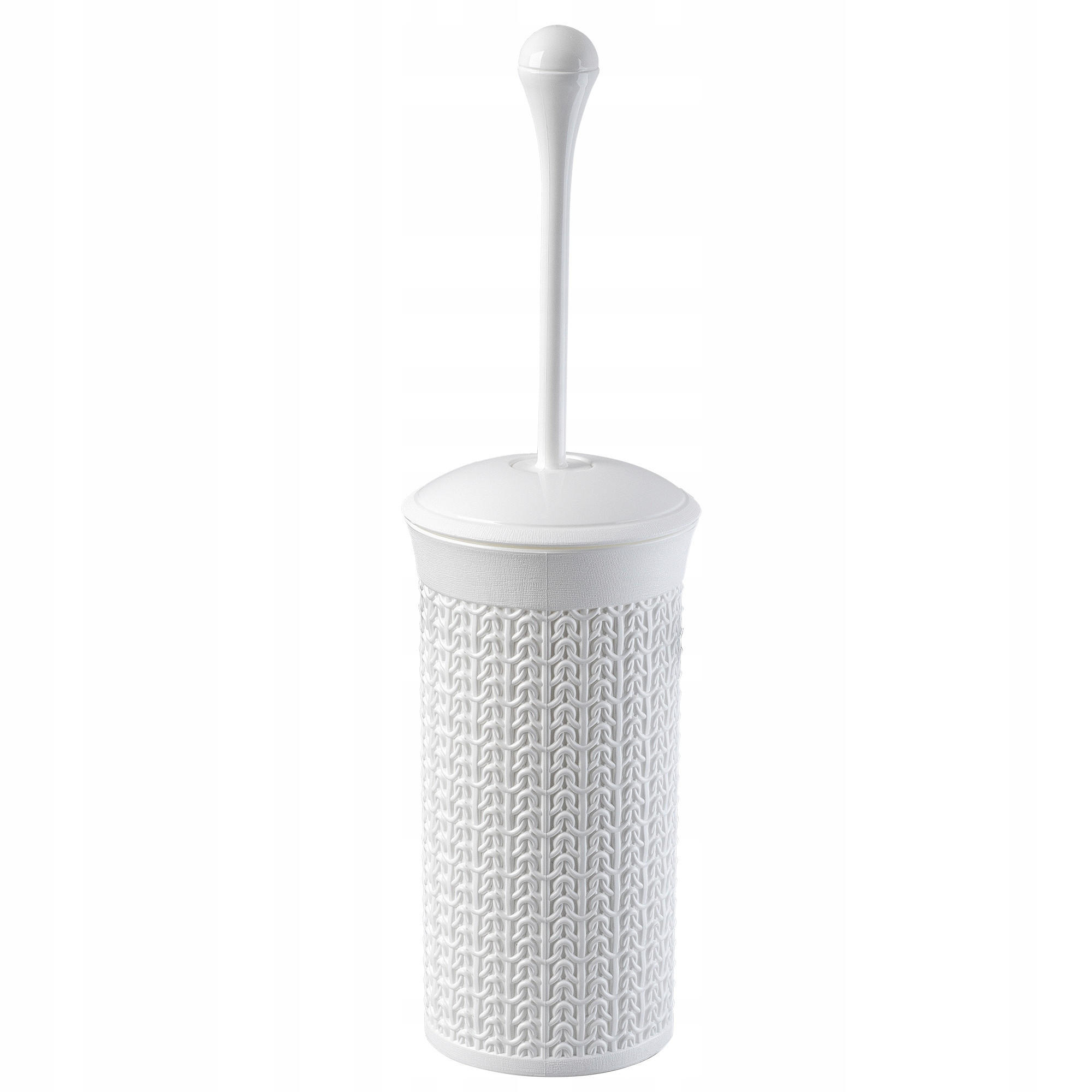 WC-BÜRSTE mit Schüssel 40 cm, weiß - Weiß, Kunststoff (10/40cm) - KADAX