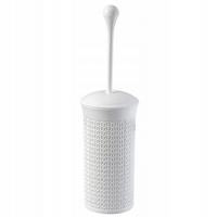 WC-BÜRSTE mit Schüssel 40 cm, weiß - Weiß, Kunststoff (10/40cm) - KADAX