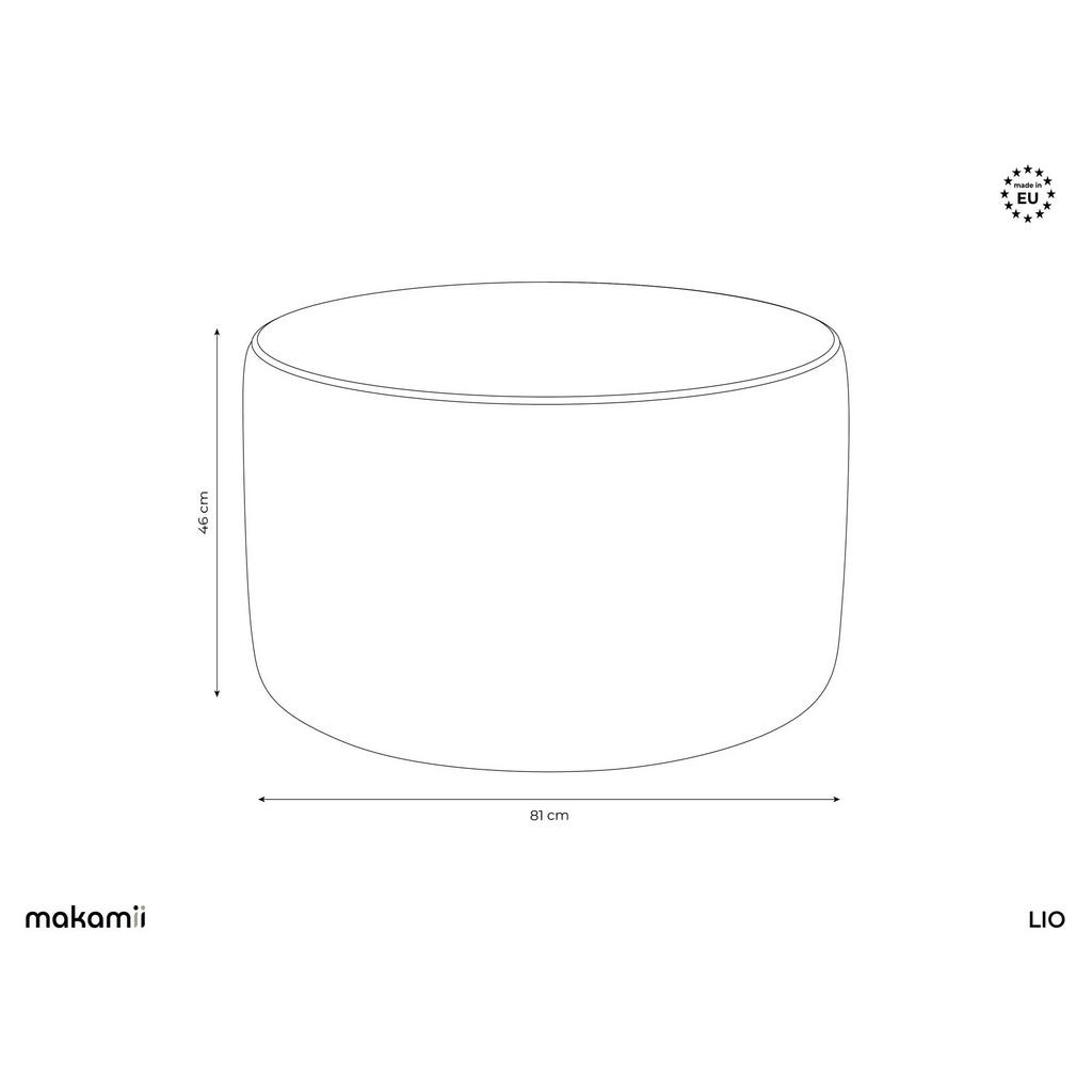 Thumbnail - Makamii Pouf, Grau, Textil, 1-Sitzer, Füllung: Schaumstoff, 81x46x81 cm, Made in EU, Wohnzimmer, Hocker, Sitzhocker