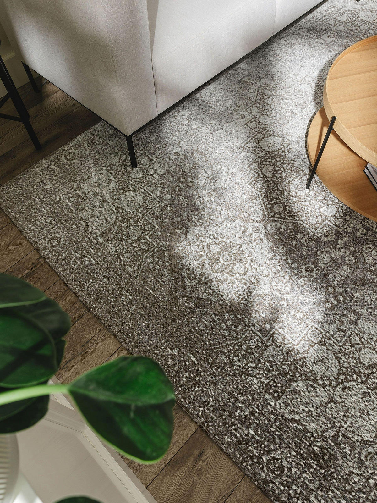 FLACHGEWEBETEPPICH Frencie Grau 80x165 cm - Grau, Textil (80/165cm) - benuta Nest