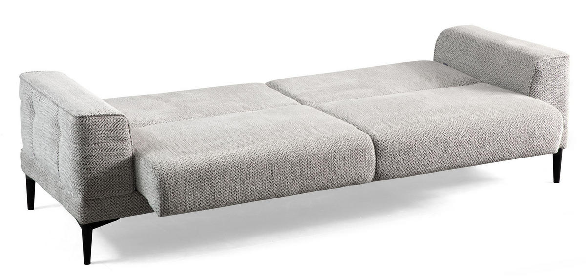 SOFA Ivory 3-Sitzer Grau - Grau, Kunststoff/Textil (230/78/90cm) - Villa Möbel