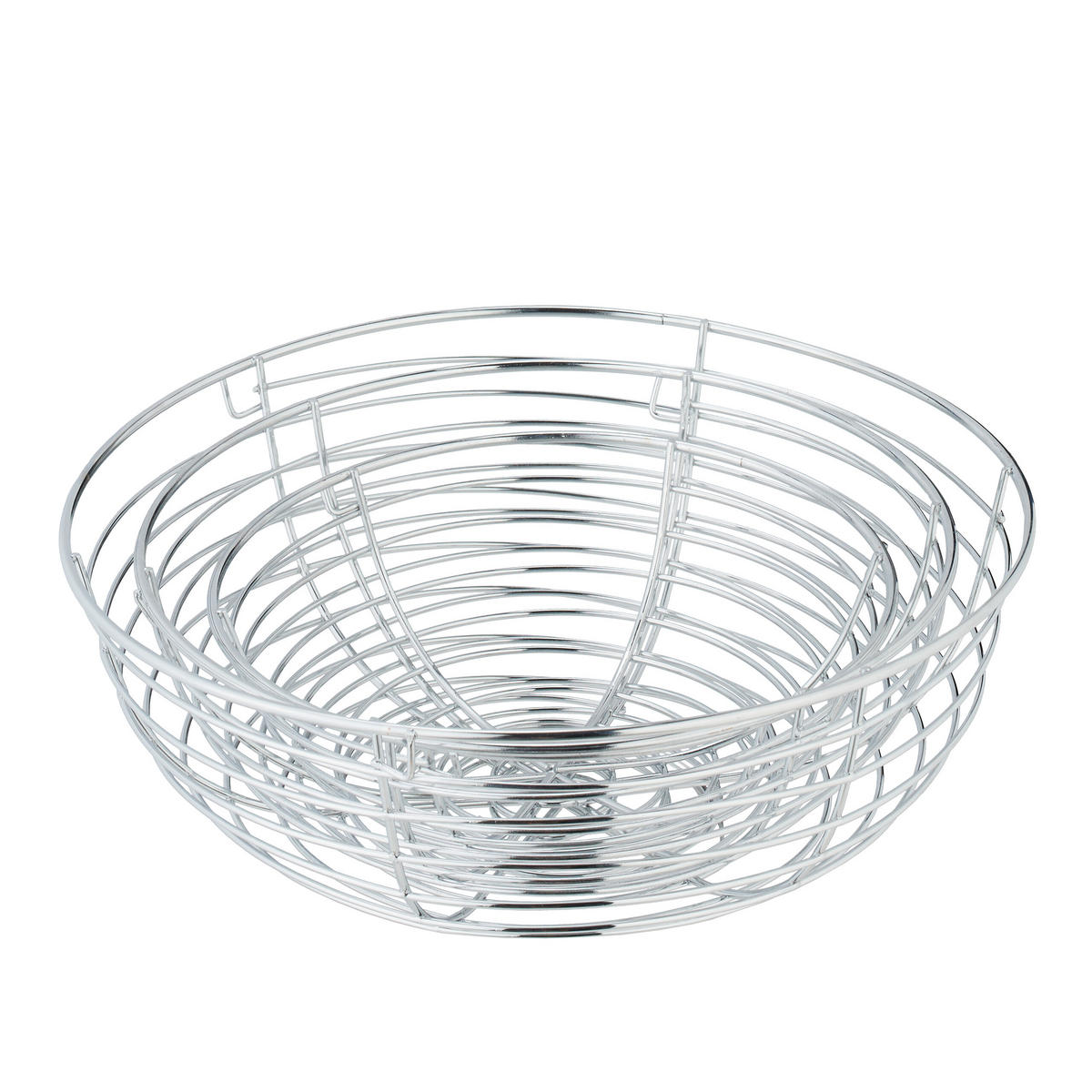 OBSTKORB - Silberfarben, Metall (26.5/82/26.5cm) - Relaxdays